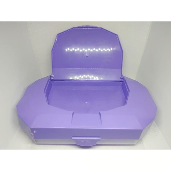 Sterilite Small Pencil Box Plastic, Clear/Purple Fair Condition - Picture 3 of 7